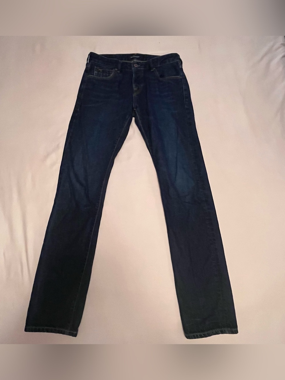 Scotch & Soda Men's Button Fly Ralston Dark Blue Straight Jeans